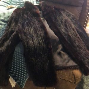 Woman genuine mink jacket